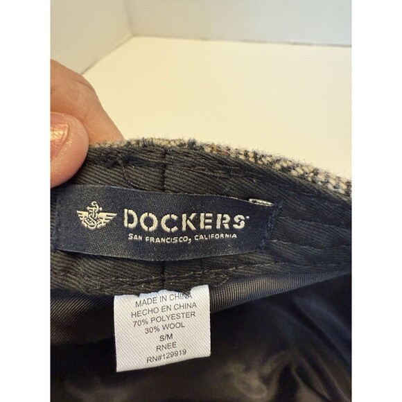 Men's/Women’s Dockers Plaid Herringbone TweedFlat Wool Blend Ivy Cap Sz S/M New - Picture 6 of 7